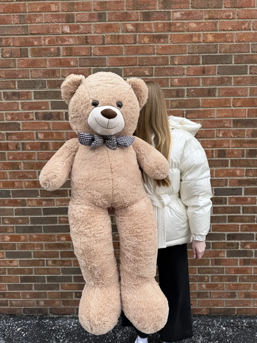 Bej ve Kahverengi 60cm Büyük Peluş Ayıcık