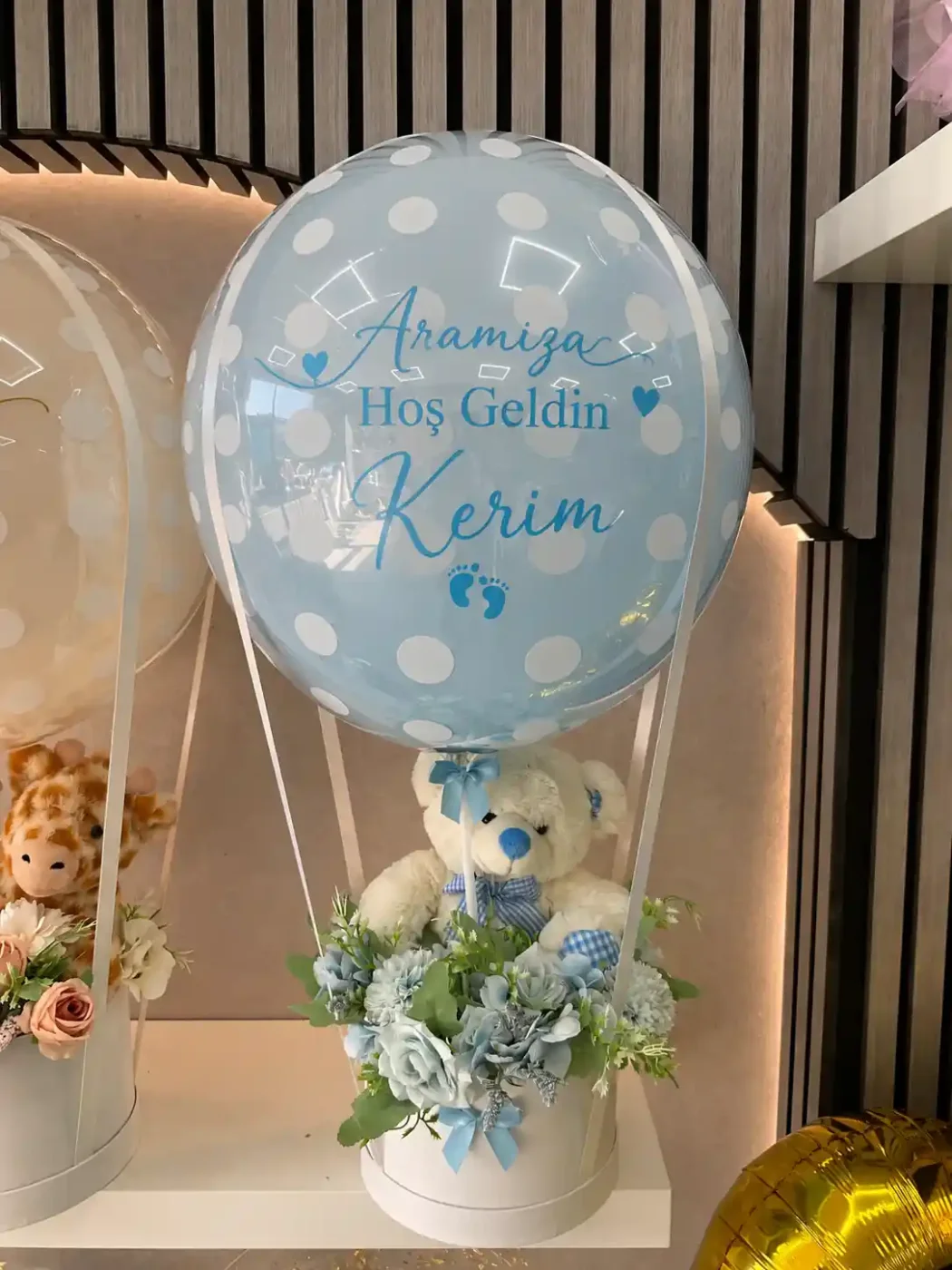 Yapay Çiçekli Erkek Bebek Doğum Çiçeği